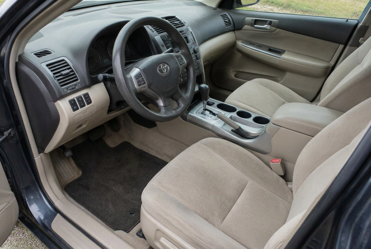 A spotless, freshly detailed car interior
